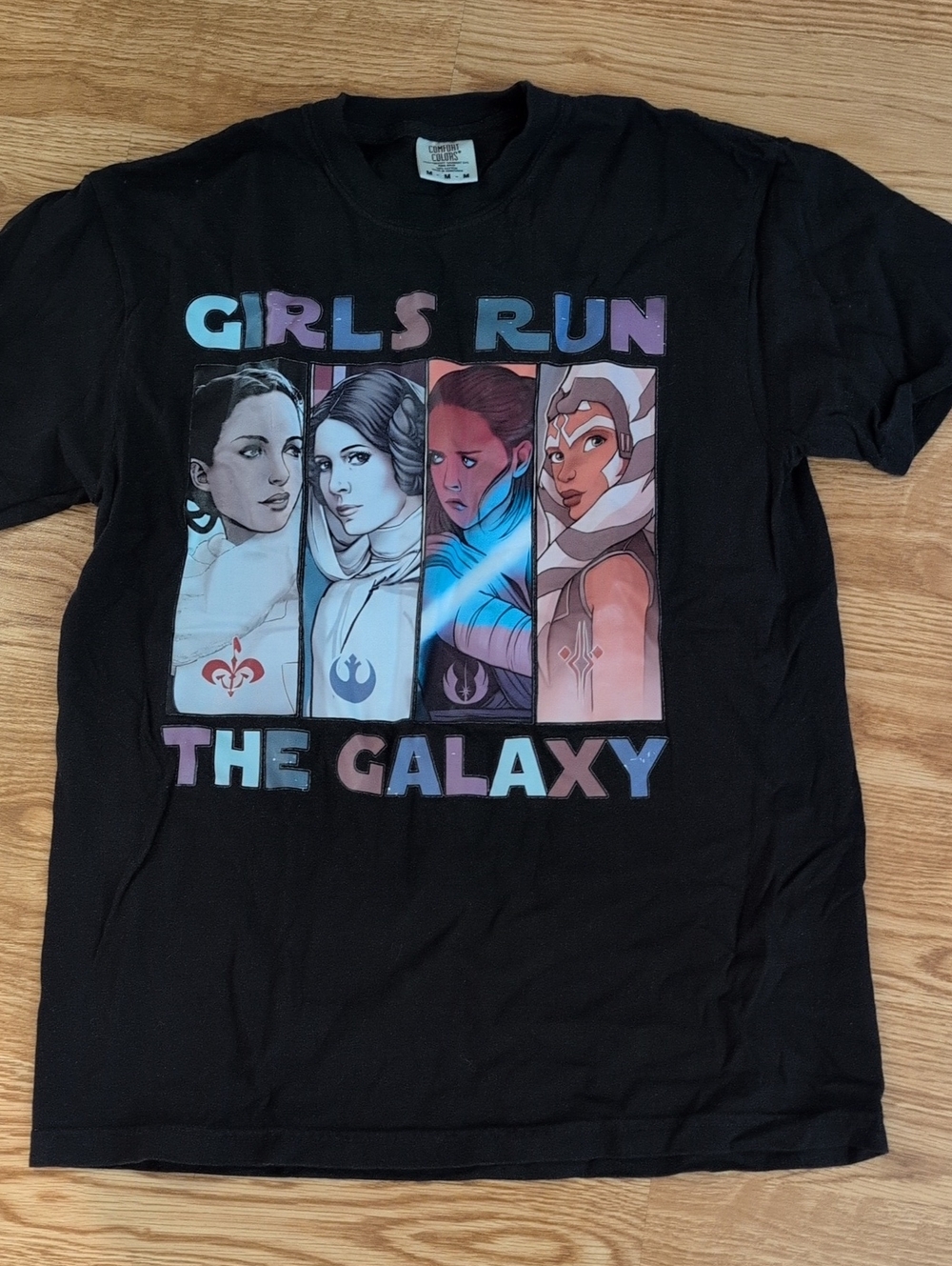 Comfort Colors Black Sci‑Fi Graphic Tee Star Wars - Size Medium